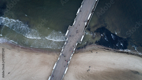 Molo w Sopocie z lotu ptaka