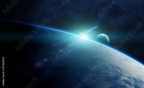 Planet Earth in space 3D rendering elements of this image furnished by NASA