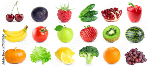 Collection of fruits and vegetables