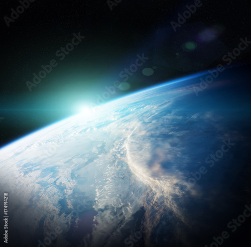 Planet Earth view 3D rendering elements of this image furnished by NASA