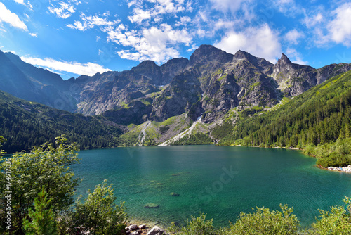 Zdjęcie XXL Polska Tatrzański Park Narodowy Wysokie Tatry Jezioro Morskie Oko latem