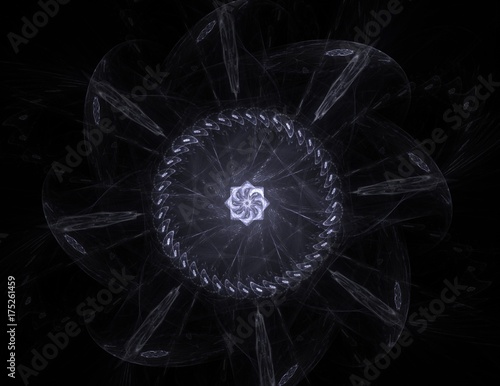 Plakat Koronkowy kolorowy wzór zegarku. Projekt cyfrowy fraktal. Streszczenie projektu świętych symboli znaki geometrii.