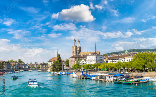 Historical part of Zurich, Switzerland