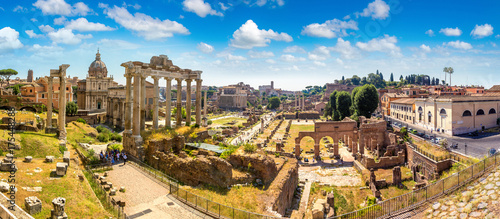 Ancient ruins of Forum in Rome