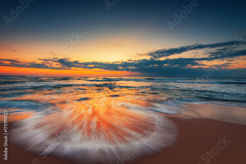 Beautiful sunrise over the sea