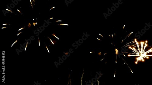 Fireworks display celebration, Colorful Firework 4K with sound audio