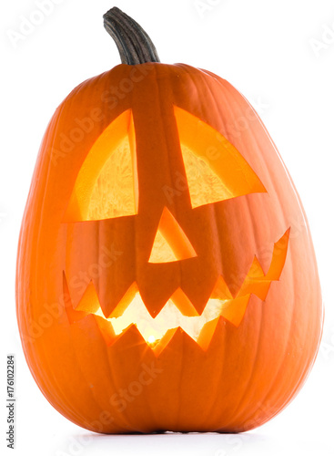 Halloween Pumpkin on white