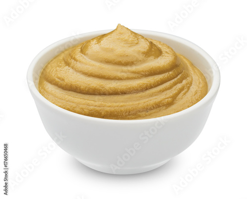 Mustard isolated on white background