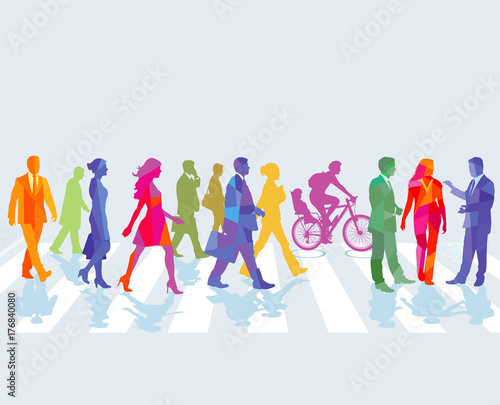 Straße mit Personen