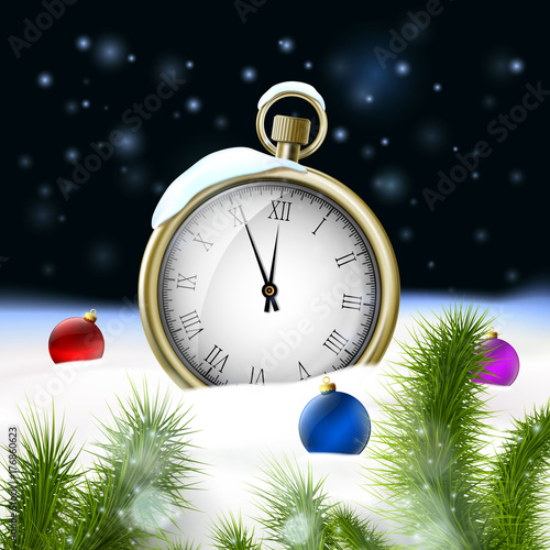 Christmas tree with balls.