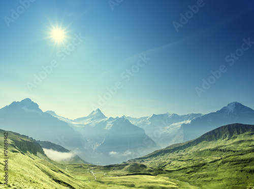 mountains landscape, Grindelwald First, Switzerland