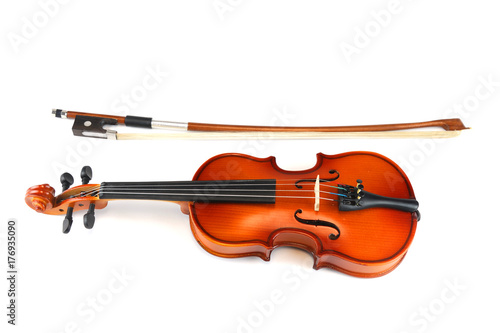 Violin isolated on white background
