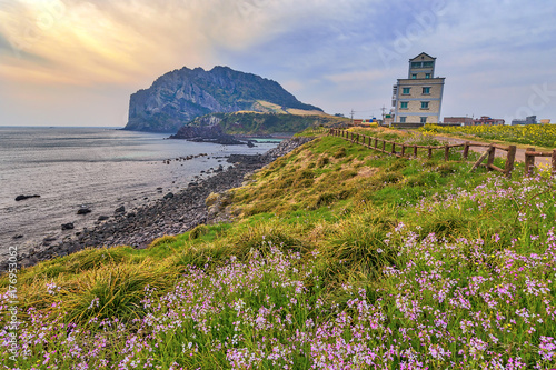 Sunrise at Jeju Do Seongsan Ilchulbong, Jeju Island, South Korea