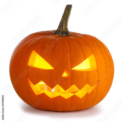 Halloween Pumpkin on white