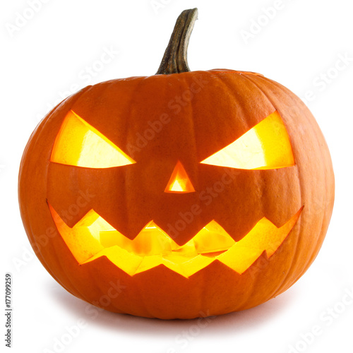 Halloween Pumpkin on white