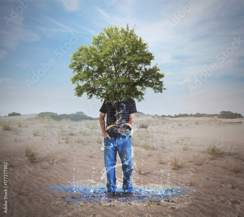 Water from a dry desert