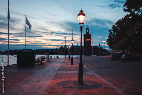 Night view Stockholm, the capital of Sweden