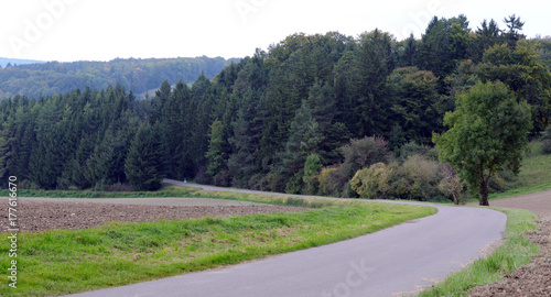 Landstraße auf der schwäbischen Alb