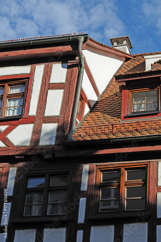 Teilansicht eines Fachwerkhauses