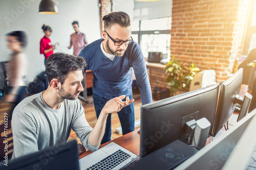 Website design. Developing programming and coding technologies.