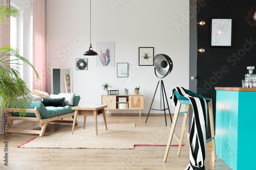 Pastel open space interior