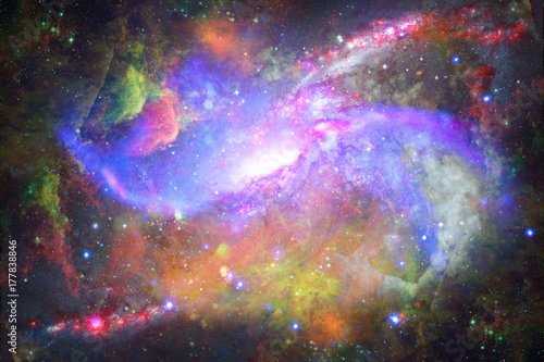 Zdjęcie XXL Mgławica i galaktyka w kosmosie. Elementy tego obrazu dostarczone przez NASA.