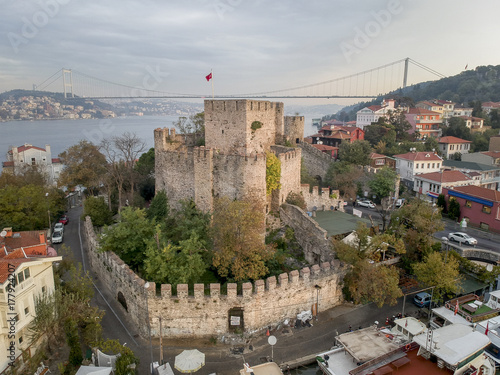 Anatolian Castle Aerial View in Istanbul Turkey