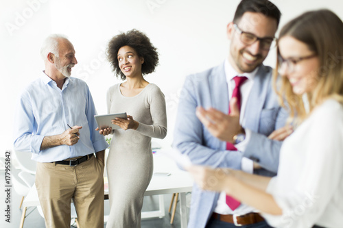 Multiracial business people in office