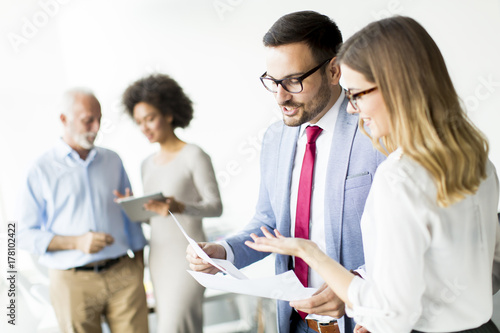 Multiracial business people in office