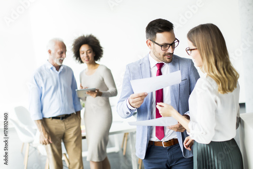 Multiracial business people in office