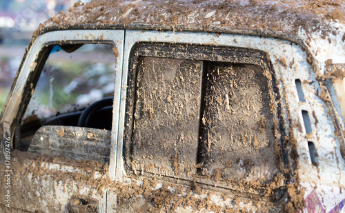 dirt on the cars SUV