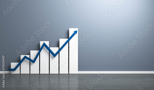 Wachstum Diagramm Zimmerwand