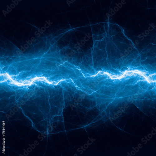Blue lightning, electrical power background