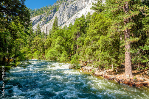 Merced River landscape in Yosemite