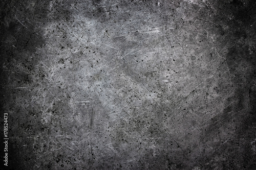 Metal plate silvery as a background, worn aluminum texture