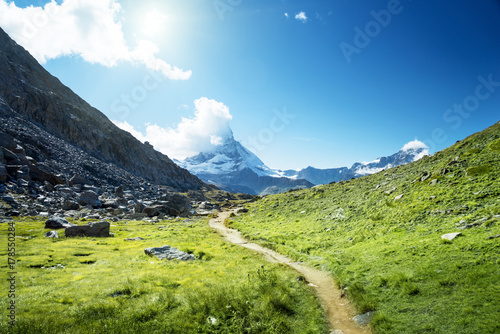 ground way to Matterhorn peak, Switzerland