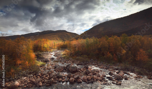 Mountain landscape of Norway.