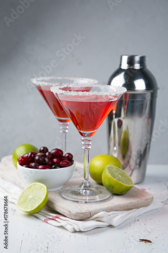 Cranberry and lime martini