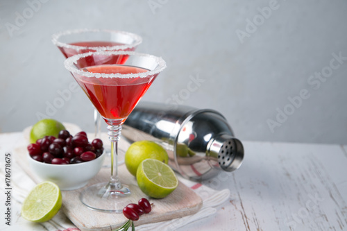 Cranberry and lime martini