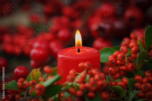 Red Christmas candles