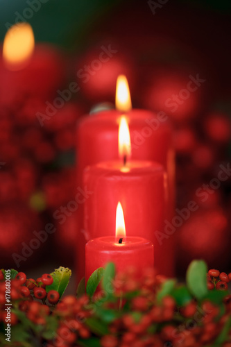 Red Christmas candles