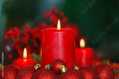 Red Christmas candles