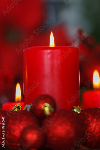 Red Christmas candles
