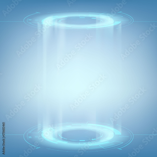 Futuristic portal for teleportation