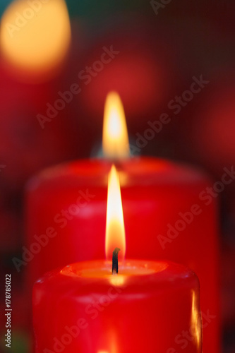 Red Christmas candles
