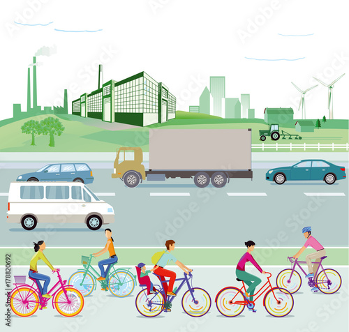 Verkehr und Umwelt, illustration