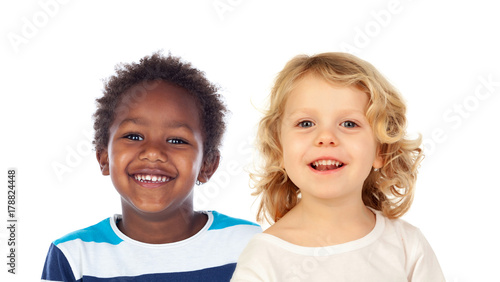 Funny children laughing