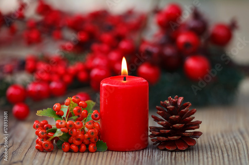 Red Christmas candles