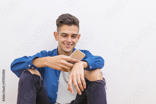 young fashioned mobile phone