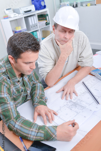 Architects going over some details